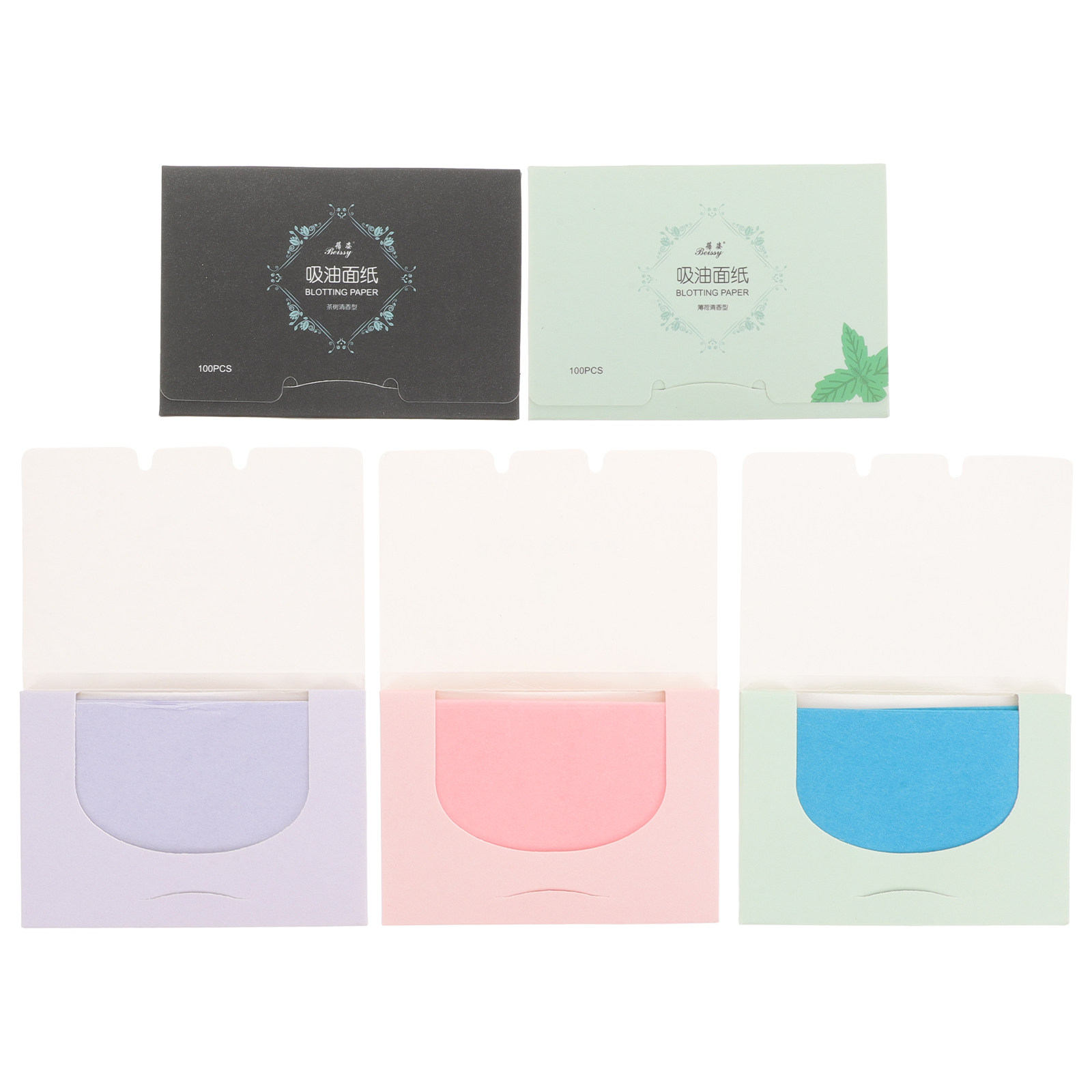 Home Fragrance Lavender - 500枚入り 顔用油吸収紙 リネン ピンク ラベンダー グリーンティー