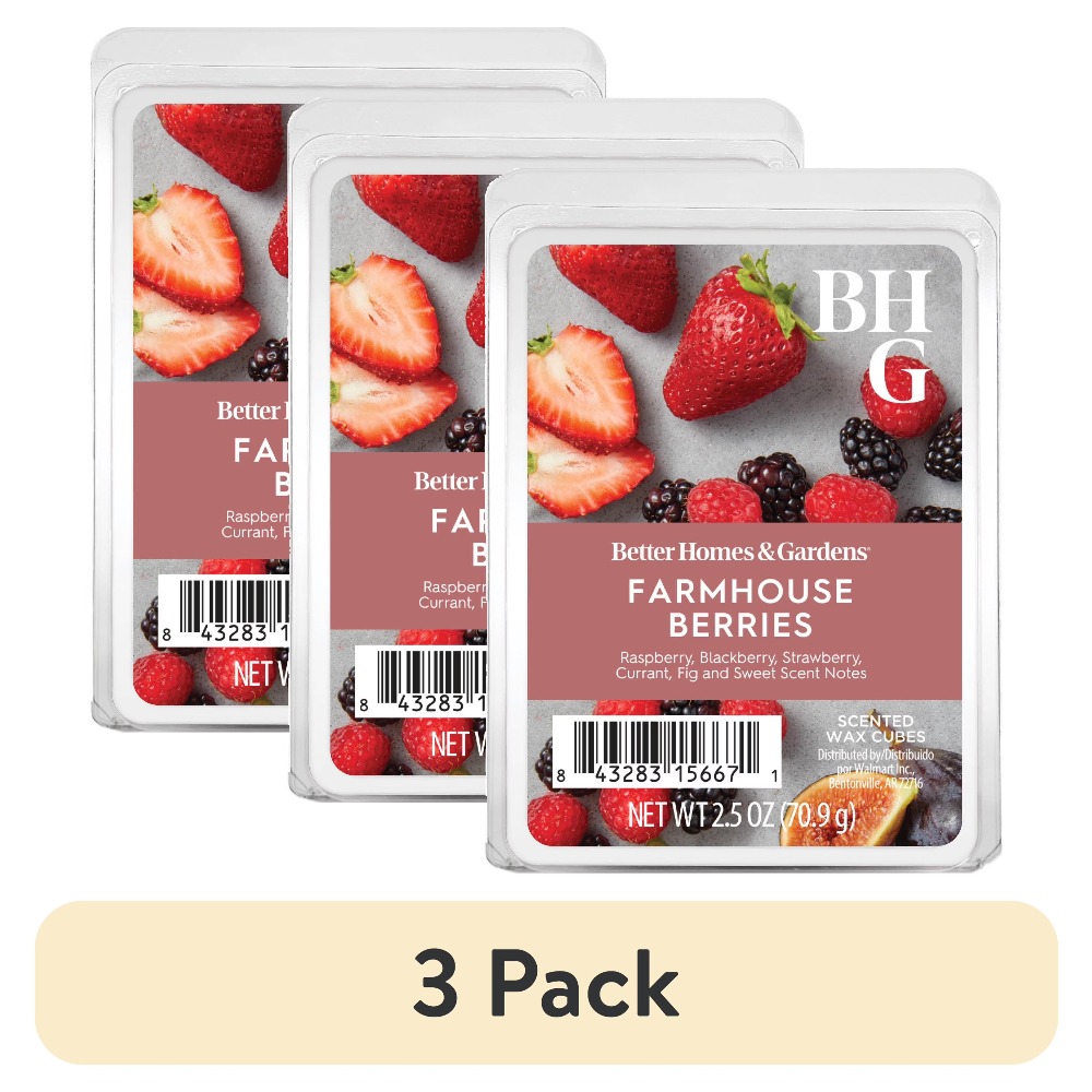 Home Fragrance Wax Melts - ファームハウスベリーズの香りのワックスメルト、ホームフレグランスアロマセラピー用、3個パック、各2.5オンス