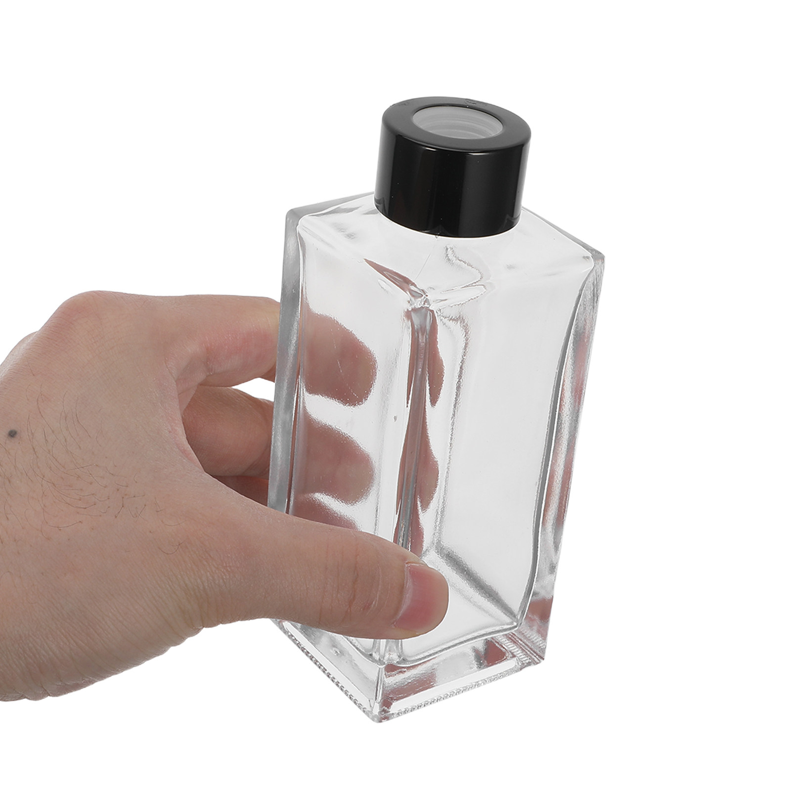 Home Fragrance Usa - 4 セットバスルームフレグランスディフューザーリード小型ミニ透明ガラス香水詰め替えボトルセットホームアロマセラピールーム香りスティック