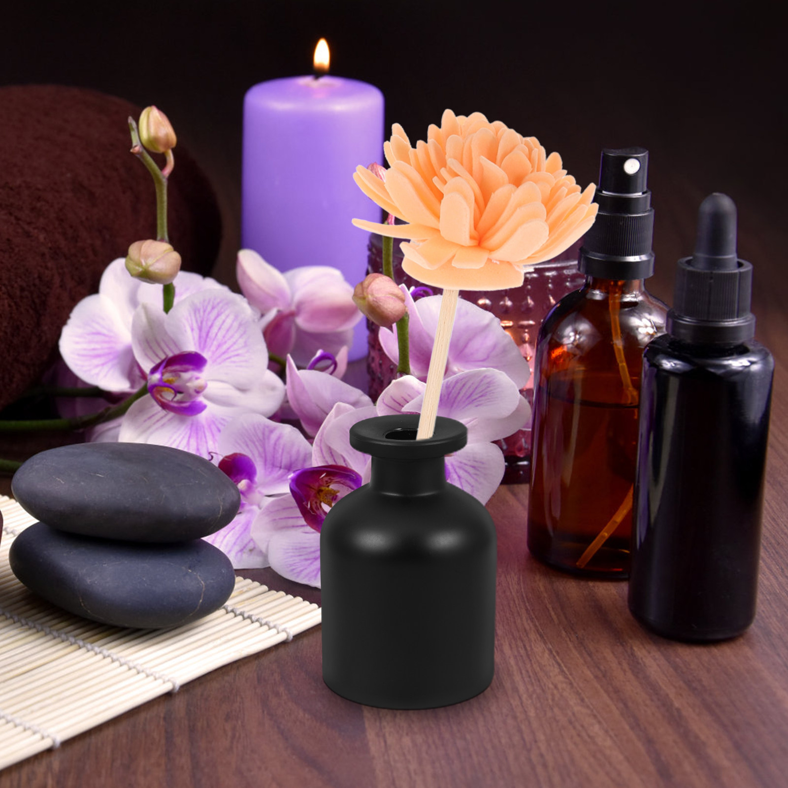 2 個のスタイリッシュな円筒形ガラスディフューザーボトル 1 - Home Fragrance Usa のレビューと価格