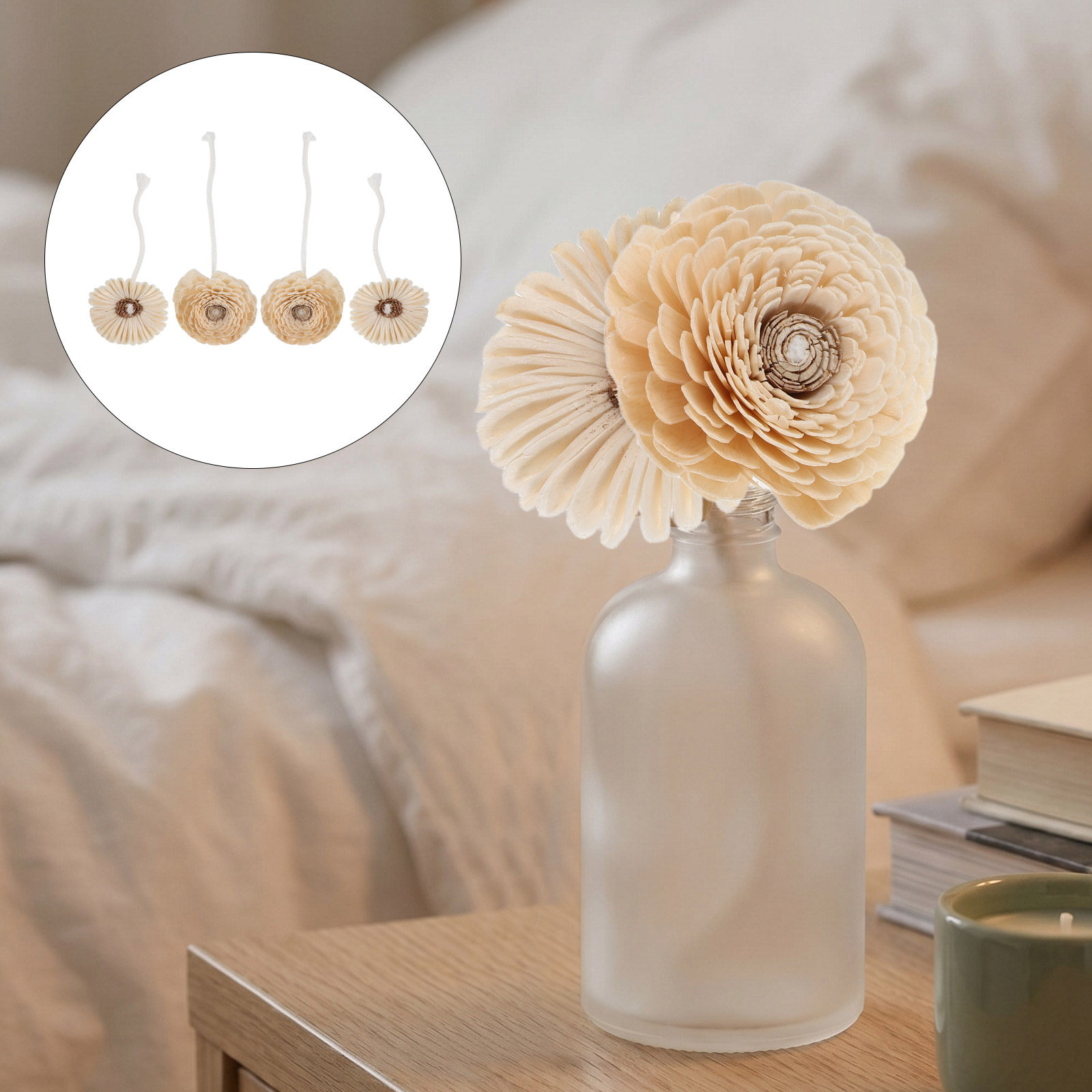 4 個フラワーディフューザースティックローズアロマセラピー模 - Home Fragrance Leather Diffuser のレビューと価格