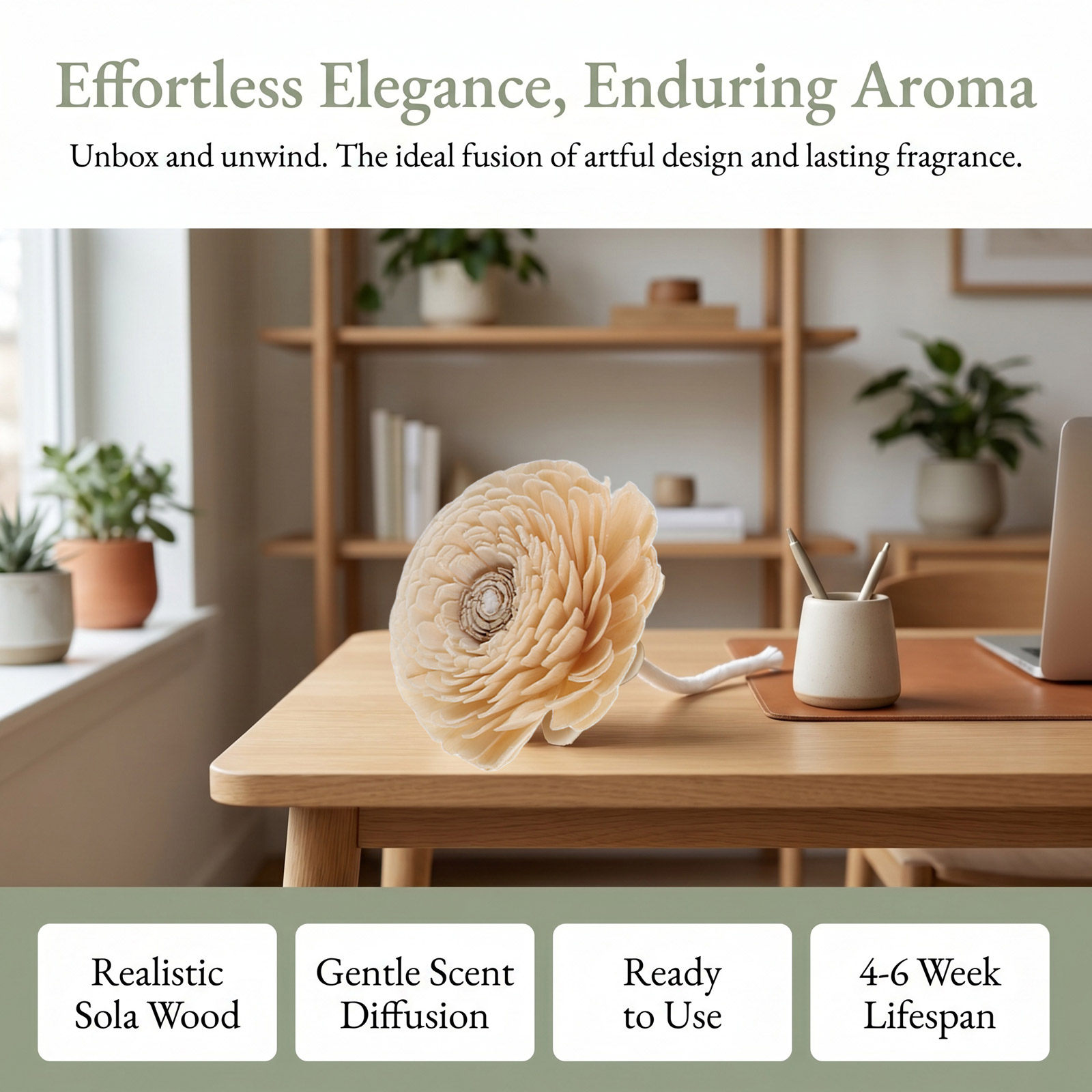 4 個フラワーディフューザースティックローズアロマセラピー模 - Home Fragrance Leather Diffuser のレビューと価格