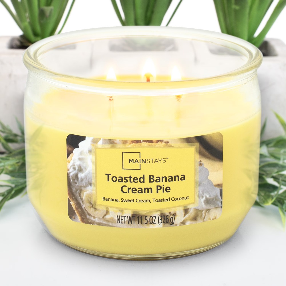 トーストバナナクリームパイの香りの大きな3芯キャンドル ホー - Home Fragrance Usa のレビューと価格