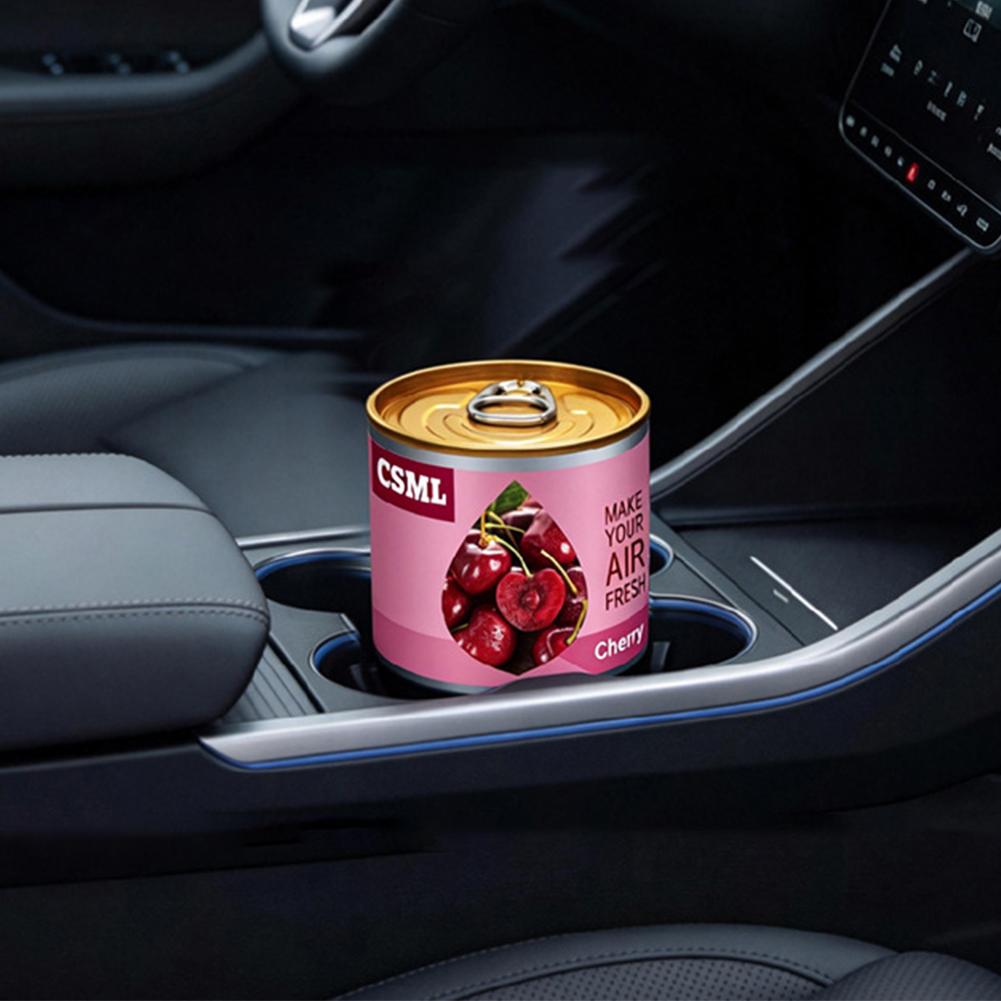 車用固形エアフレッシュナー、バブルガムの香り、オーガニック缶 - Home Fragrance Logo のレビューと価格