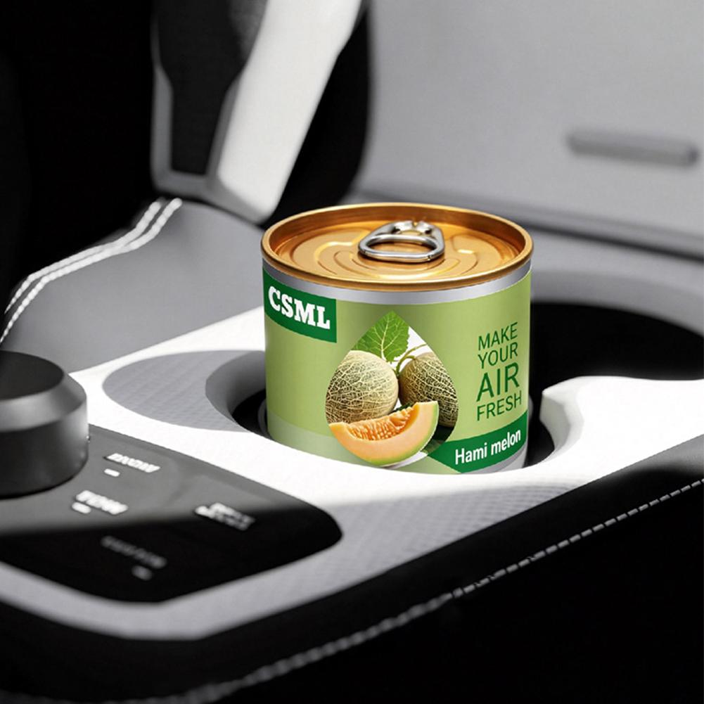 車用固形エアフレッシュナー、バブルガムの香り、オーガニック缶 - Home Fragrance Logo のレビューと価格