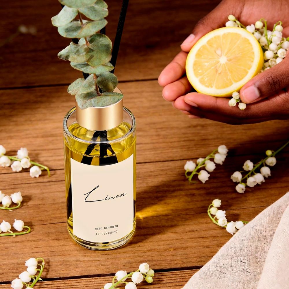 ユーカリ、リネン、オーシャンの香りのオイルディフューザー3個 - Home Fragrance Linen のレビューと価格
