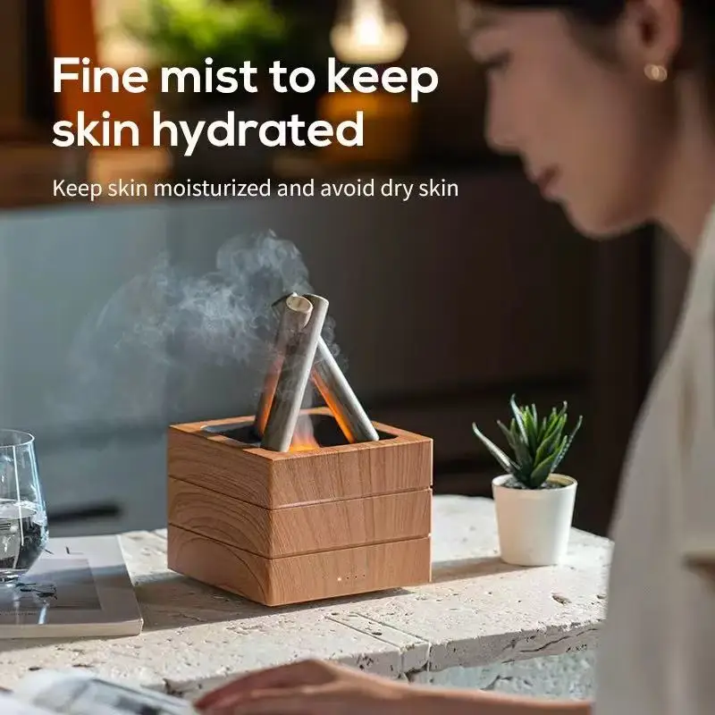 空気加湿器 炎型 エッセンシャルオイルディフューザー 家庭用 - Home Fragrance Leather Diffuser のレビューと価格