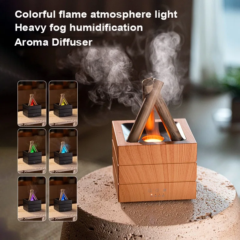空気加湿器 炎型 エッセンシャルオイルディフューザー 家庭用 - Home Fragrance Leather Diffuser のレビューと価格