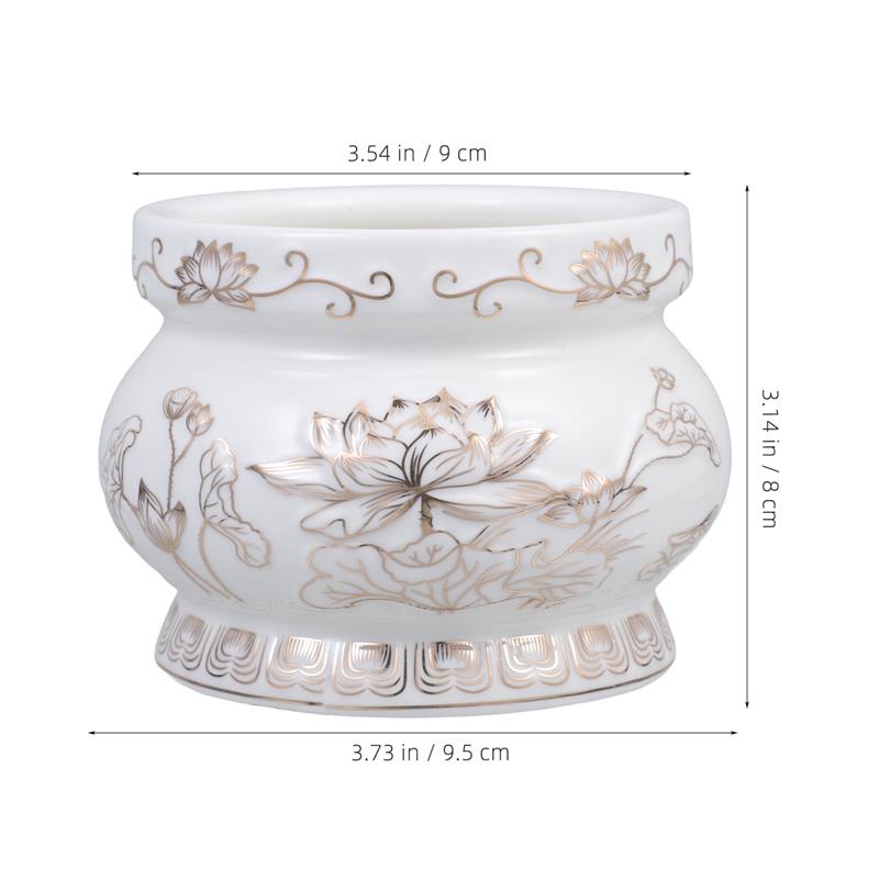 ホワイトセラミック香炉香炉装飾蓮ボウルプレミアム素材フレグラ - Home Fragrance White Lotus のレビューと価格
