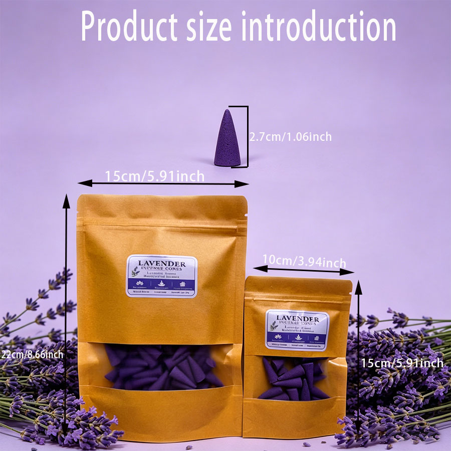 プレミアムラベンダーアロマセラピーコーン、天然手作り、ラベン - Home Fragrance Lavender のレビューと価格