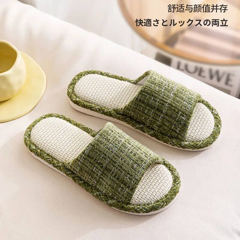 女性のスリッパ夏の新日本リネンスリッパ小さな香りホームスリッ - Home Fragrance Linen のレビューと価格