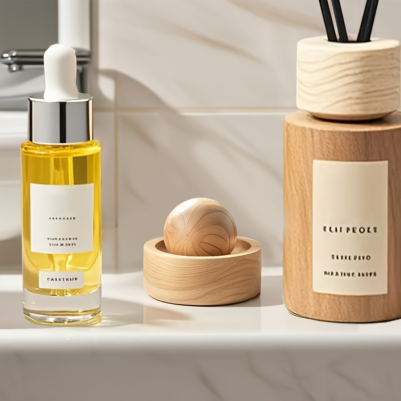 車＆家庭用エッセンシャルオイルディフューザー - 木製ミニキ - Home Fragrance Lavender のレビューと価格