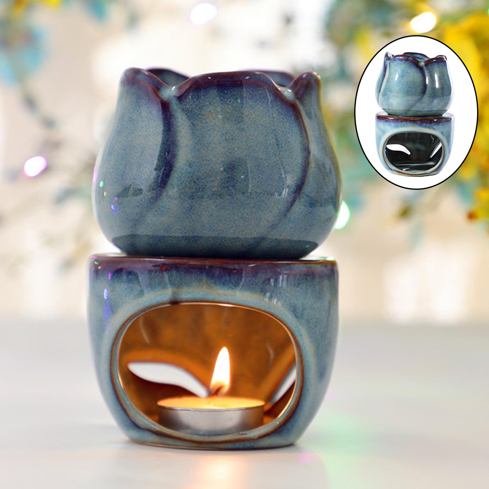 チューリップセラミックアロマセラピーオイルバーナー分割炉ワッ - Home Fragrance Wax Melts のレビューと価格