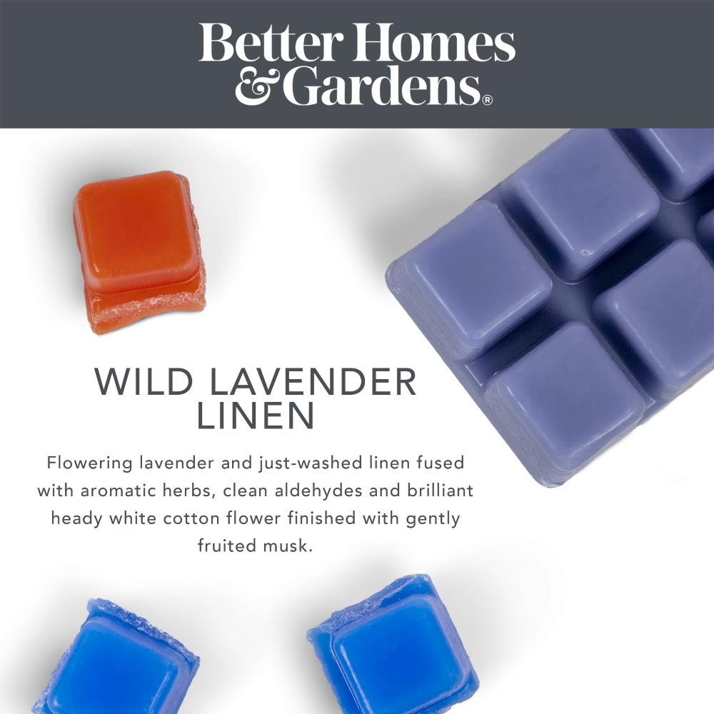 2.5オンスの香り付きワックスメルト、ワイルドラベンダー＆リ - Home Fragrance Linen のレビューと価格