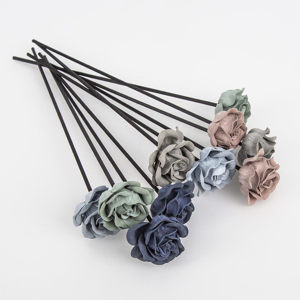 青,緑,ピンクの花,手作りの装飾品,家のための,無香料の磁気 - Home Fragrance Leather Diffuser のレビューと価格