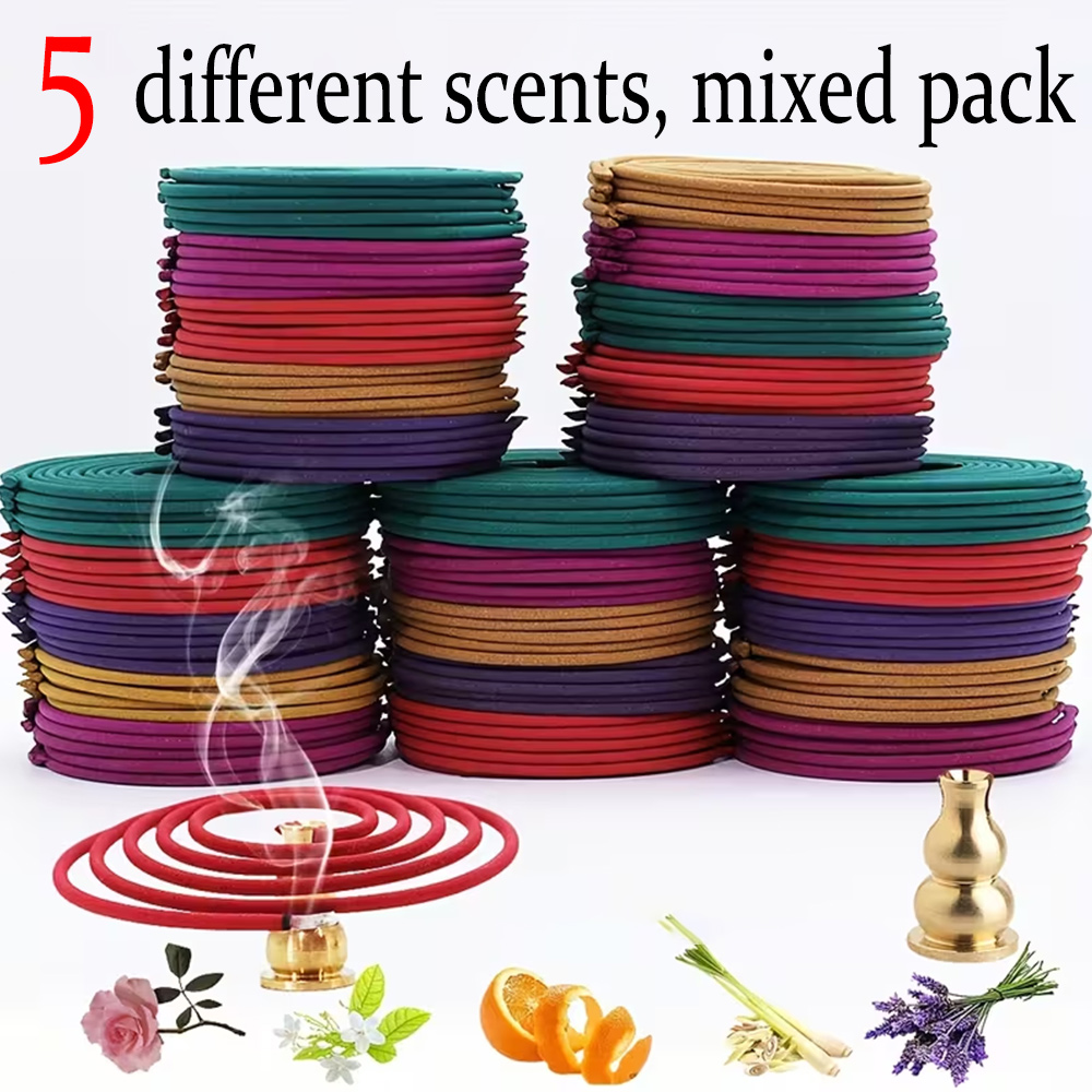 高品質クラシック螺旋香混合セット、6本入り。 直径3cmの手 - Home Fragrance Lavender のレビューと価格