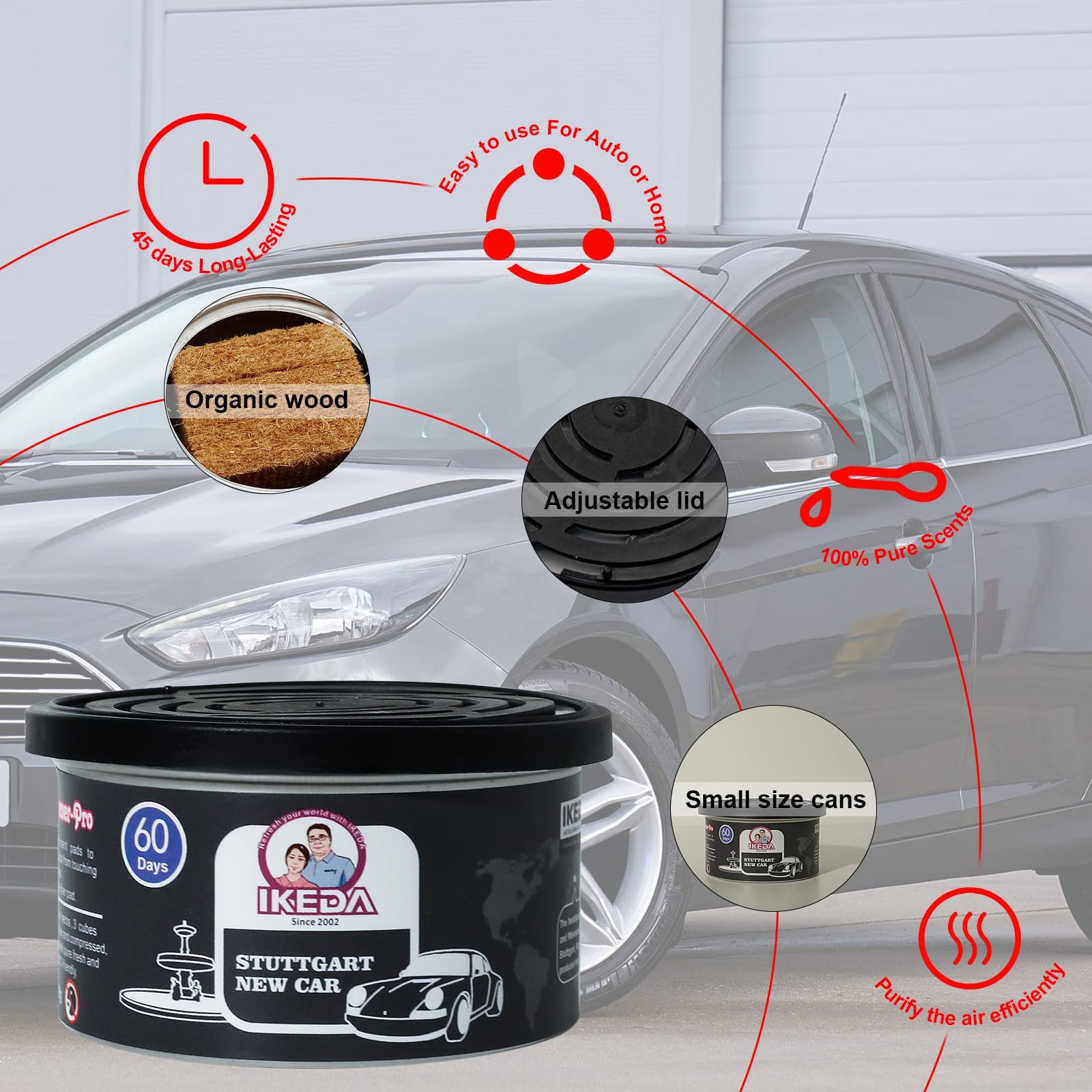 車用芳香剤: レモンの香り |   オーガニック缶 |    - Home Fragrance No 4 のレビューと価格